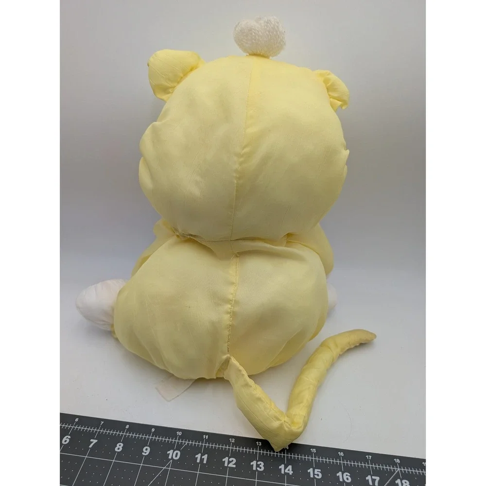 Fisher Price Puffalump Plush Cat Yellow 1986 8002 Stuffed Animal Toy No Dress
